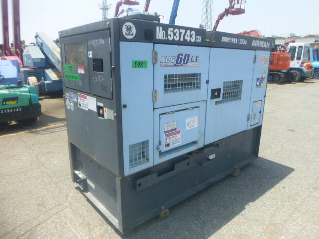 USED GENERATOR AIRMAN SDG60LX-5B1 P4CB1-0100 (F.UCHIYAMA & CO.,LTD.)